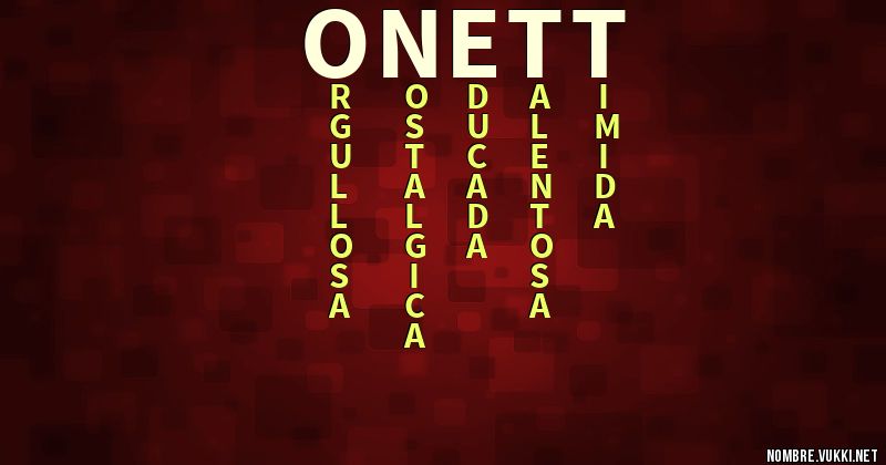 Acróstico onett