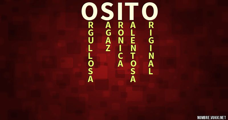 Acróstico osito