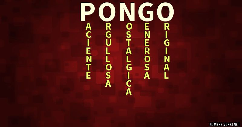 Acróstico pongo