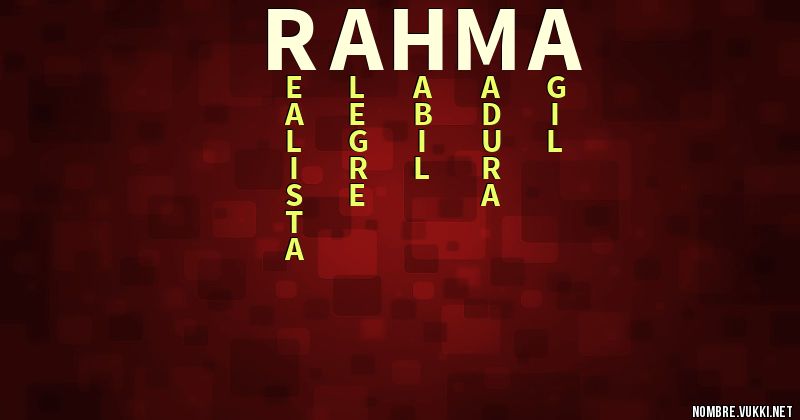 Acróstico rahma
