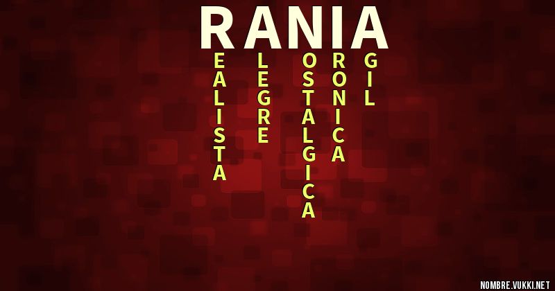 Acróstico rania