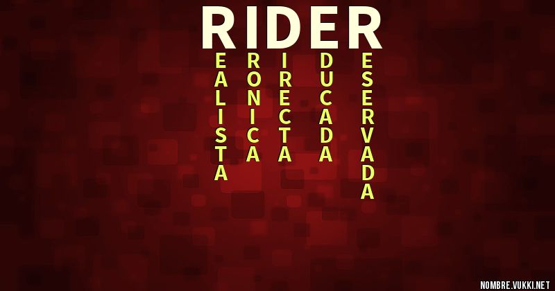 Acróstico rider