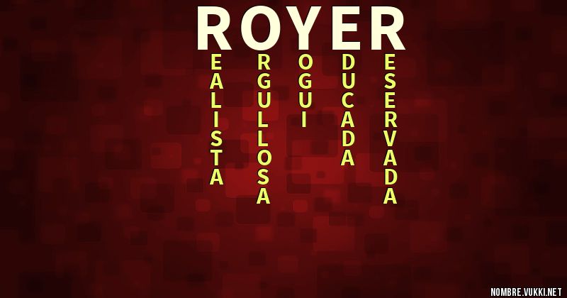 Acróstico royer