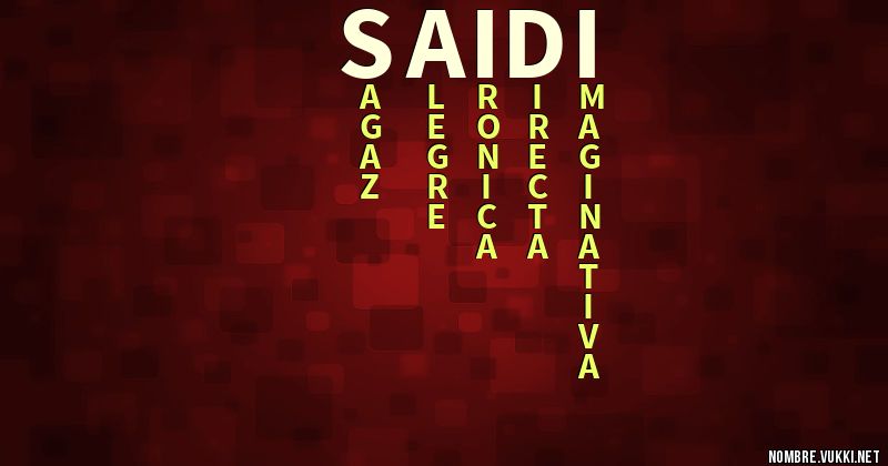 Acróstico saidi