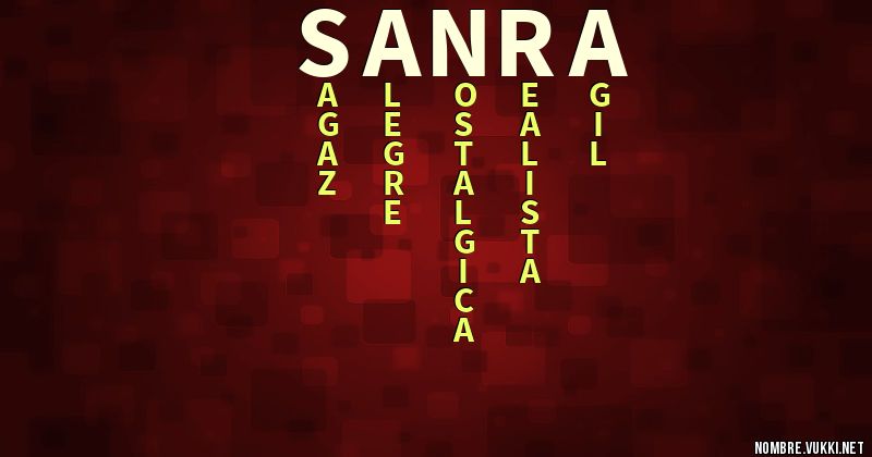 Acróstico sanra