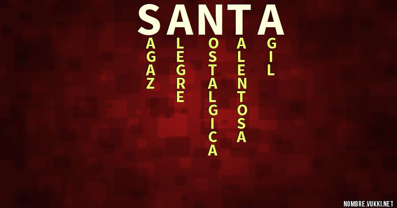 Acróstico santa