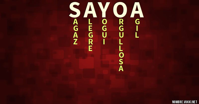 Acróstico sayoa