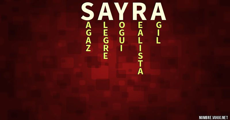 Acróstico sayra