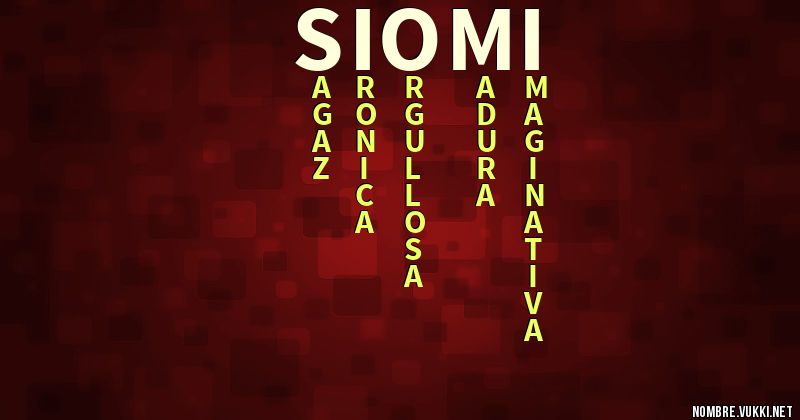 Qué significa siomi