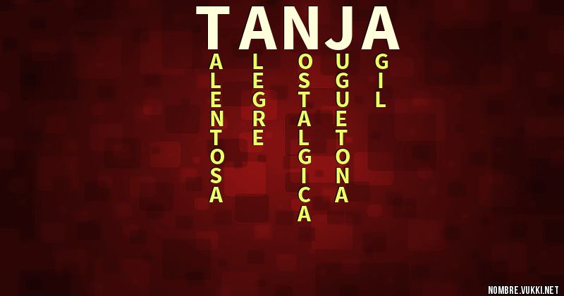 Acróstico tanja