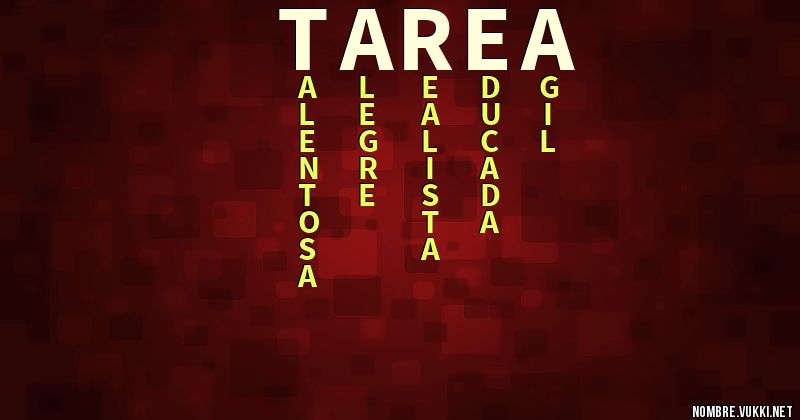 Acróstico tarea