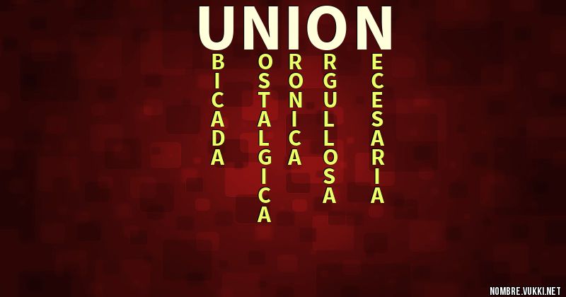 Acróstico unión