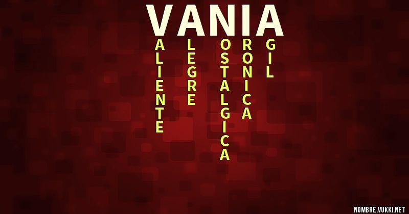 Acróstico vânia