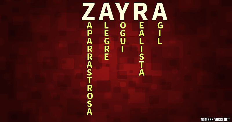 Acróstico zayra