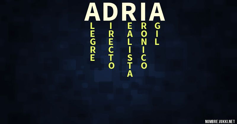 Acróstico adria