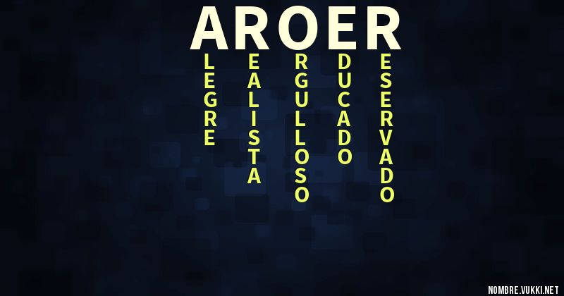 Acróstico aroer