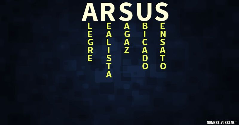 Acróstico arsus