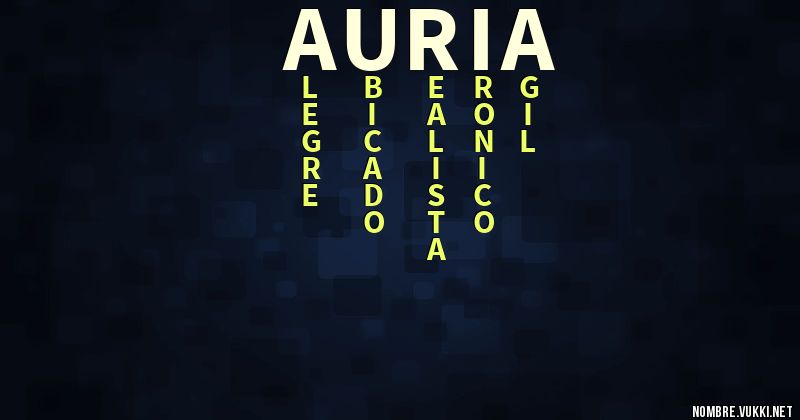 Acróstico auria