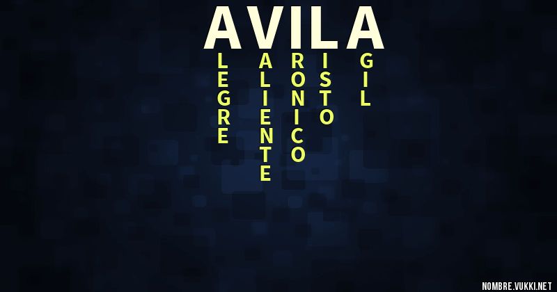 Acróstico avila