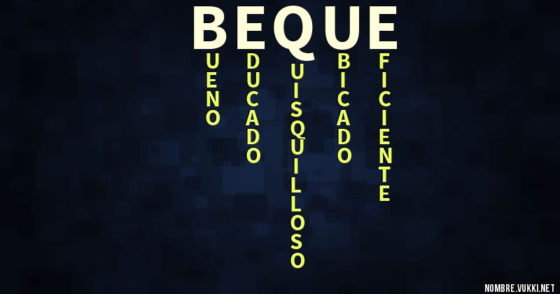 Acróstico beque