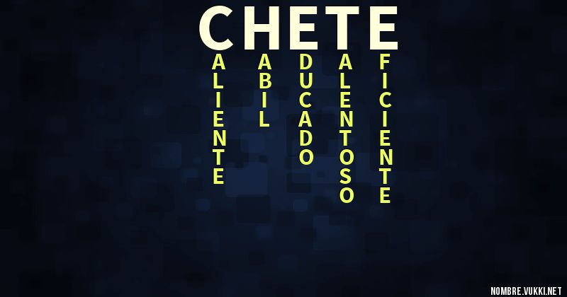 Acróstico chete