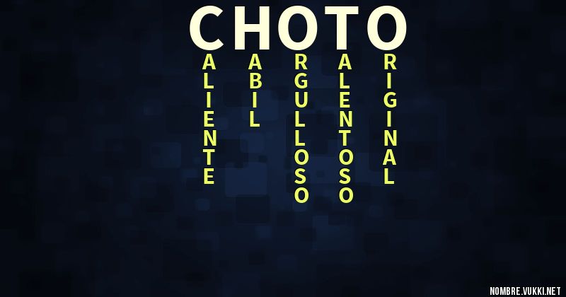 Acróstico choto