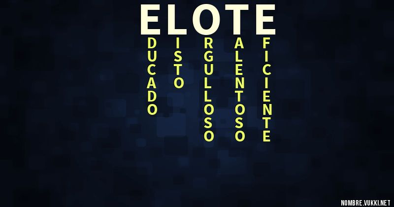 Acróstico elote