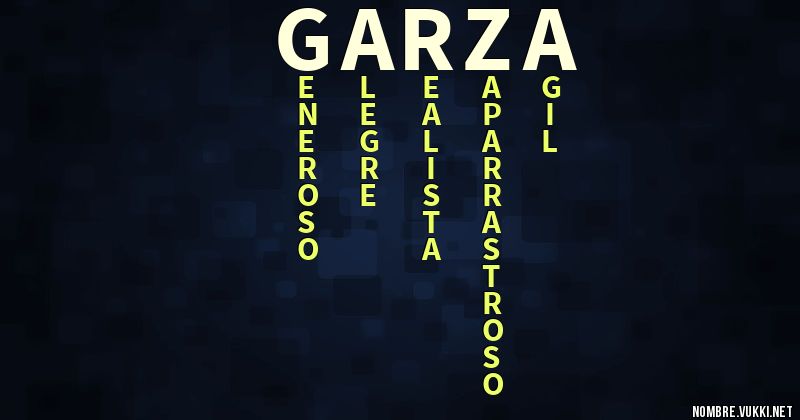 Acróstico garza