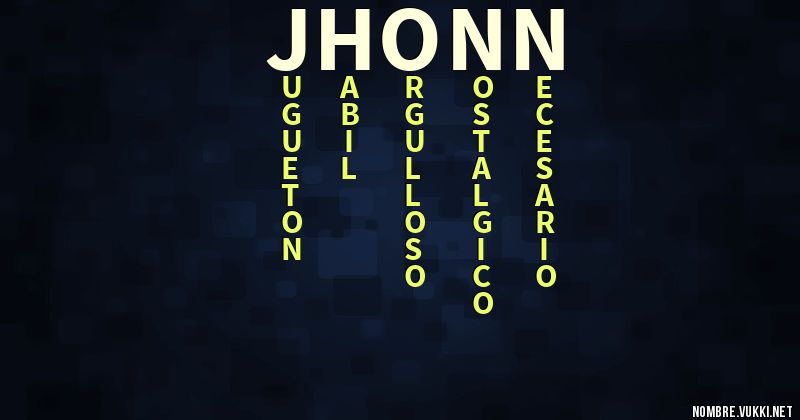 Acróstico jhonn