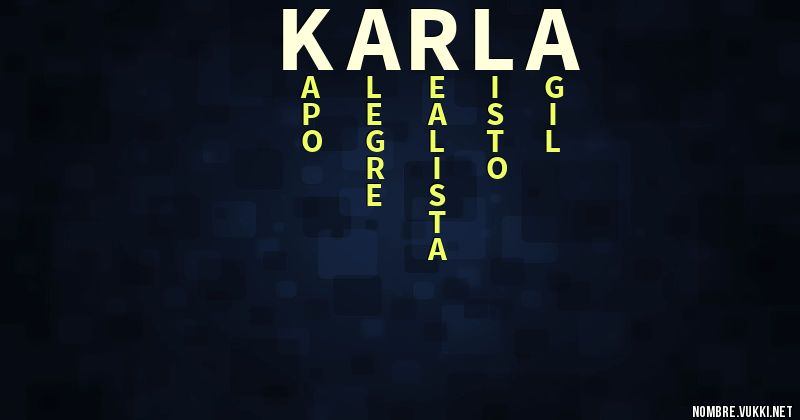 Acróstico karla