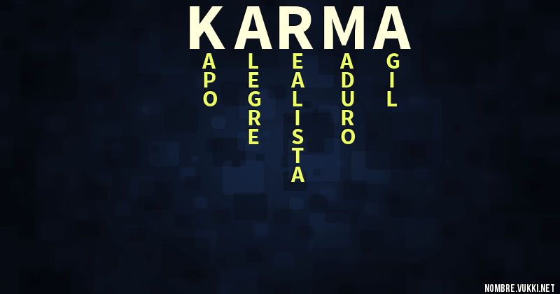 Acróstico karma