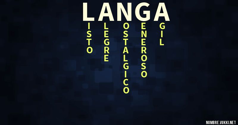 Acróstico langa