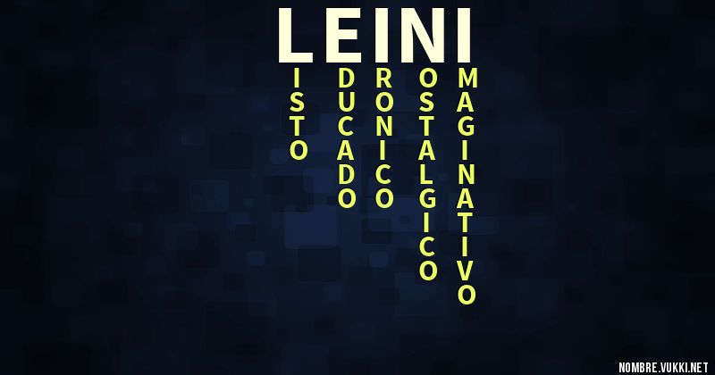 Acróstico leini