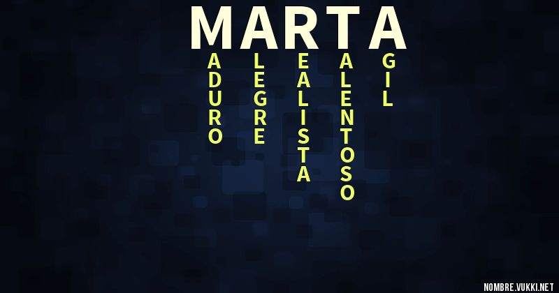 Acróstico marta