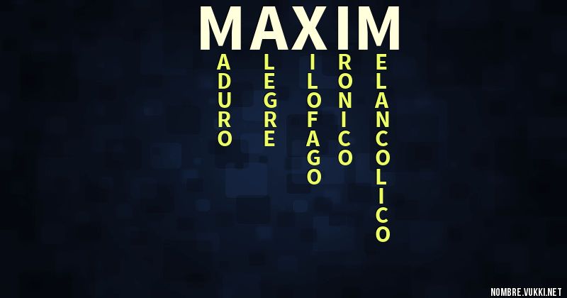Acróstico maxim