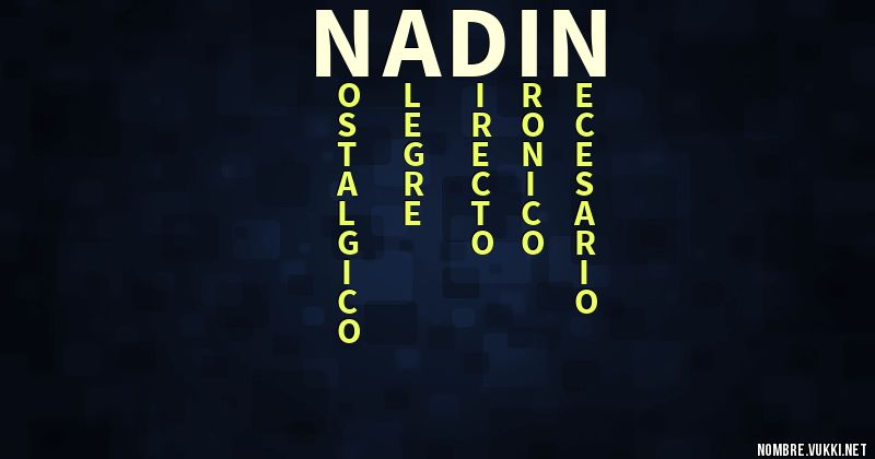 Acróstico nadin