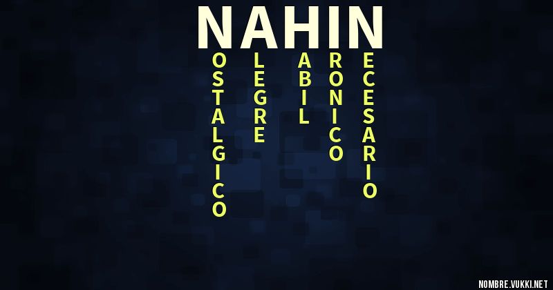 Acróstico nahin