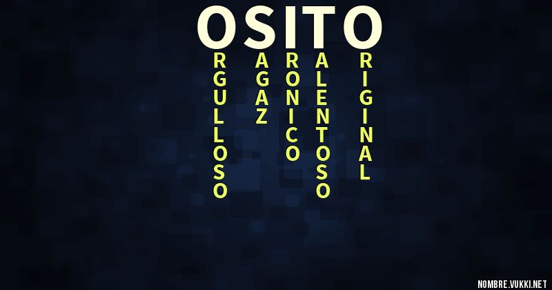 Acróstico osito