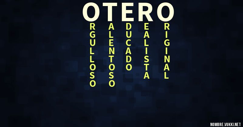 Acróstico otero