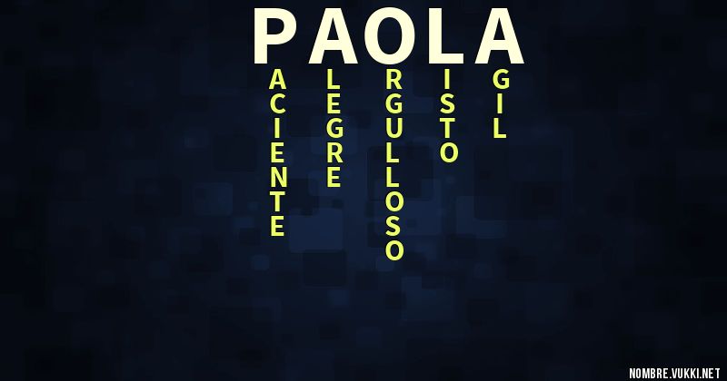 Acróstico paola