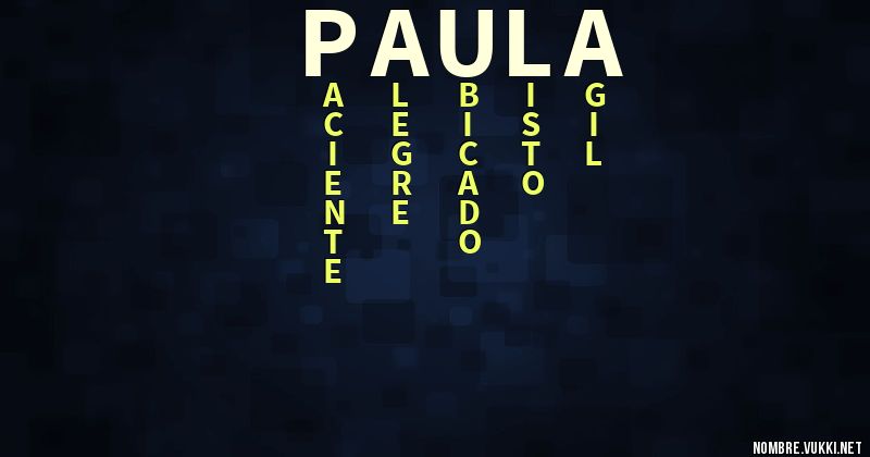 Acróstico paula