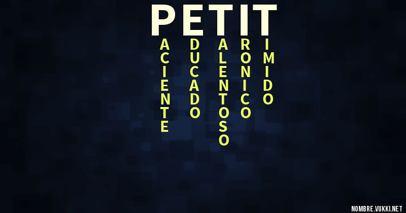 Qué significa petit