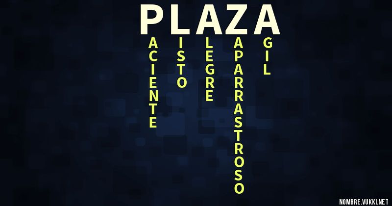 Acróstico plaza