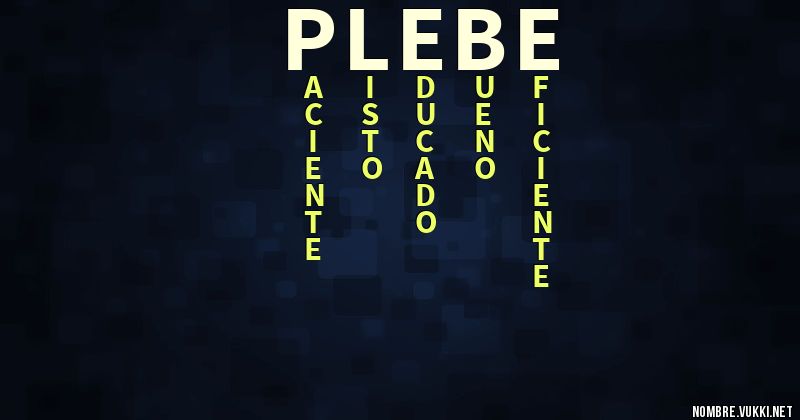 Acróstico plebe