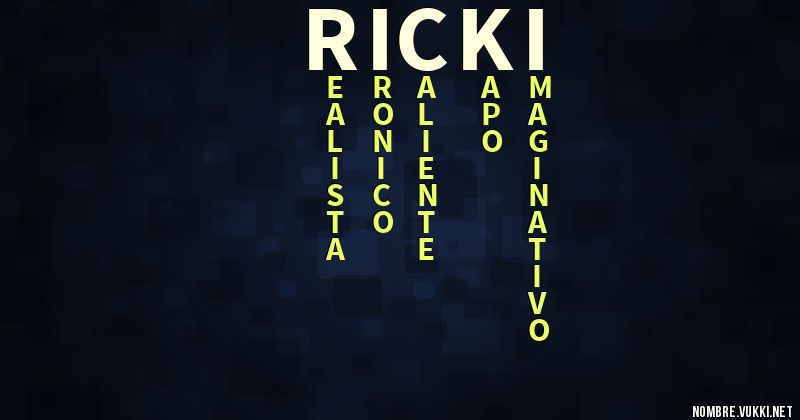 Acróstico ricki