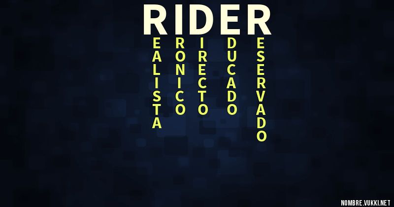 Acróstico rider