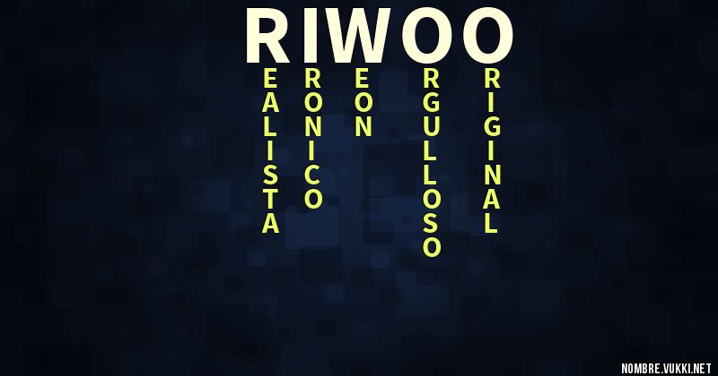 Acróstico riwoo