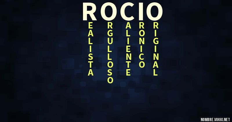 Acróstico rocio