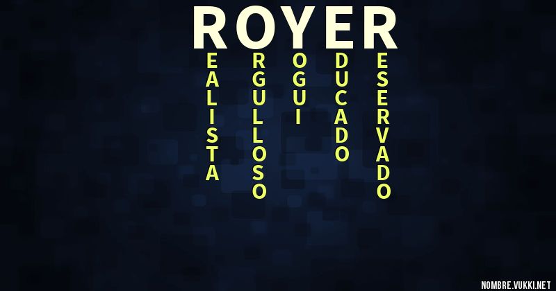 Acróstico royer