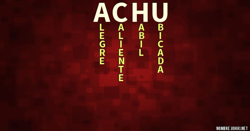 Acróstico achu